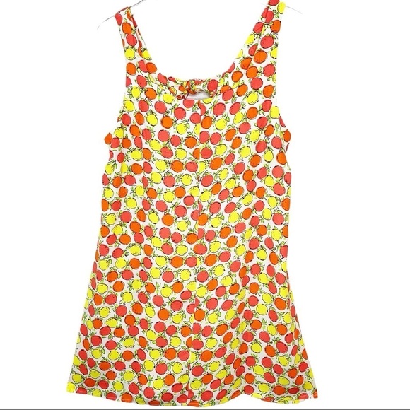 BEBOP Be you be free Dress Mini Fruit Oranges Lemons Tank style Pull over NEW - Picture 4 of 5